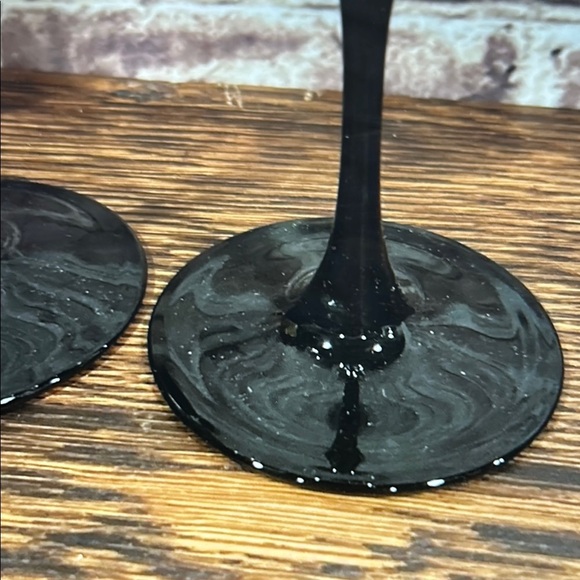 Vintage 1994 Jackie Collin’s Gold and Black Champagne Flute Set - Picture 9 of 16